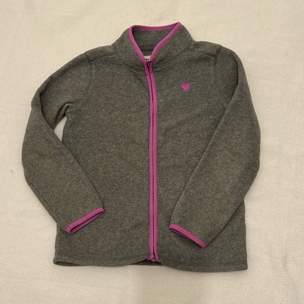 OshKosh B’gosh girls fleece zip jacket. Size 7
